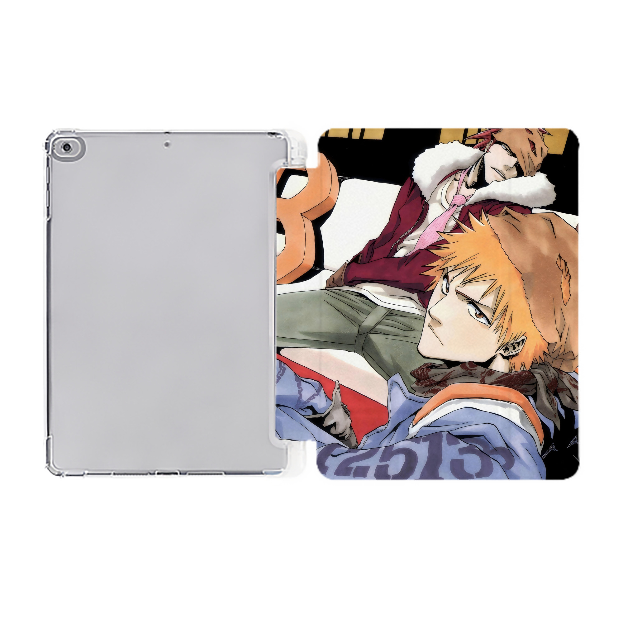 （画像用） ブリーチ BLEACH IPad ケース ペン収納付き 三つ折りスタンド PUレザー×シリコン 対応機種9.5/10.5/10.9インチ